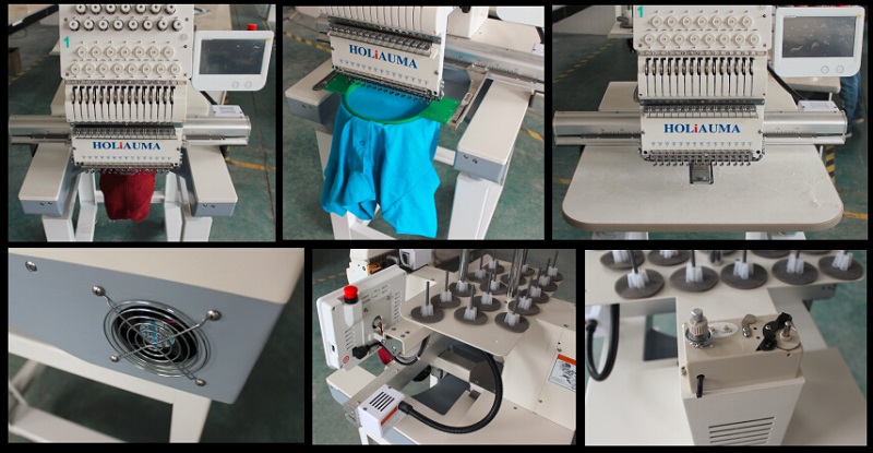 Holiauma New Single Head Embroidery Machine Prices with 15 Colors