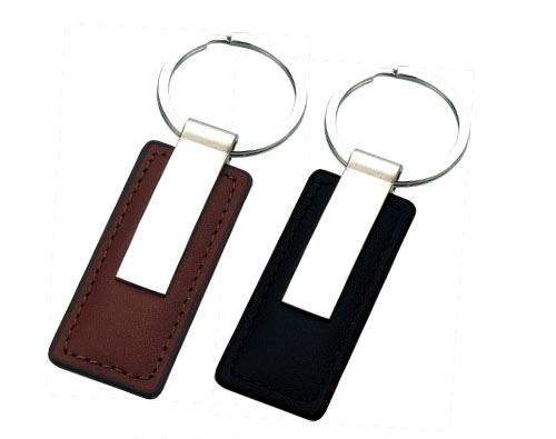 Custom Metal Keychain with Leather, Key Ring Gzhy-Ka-082)