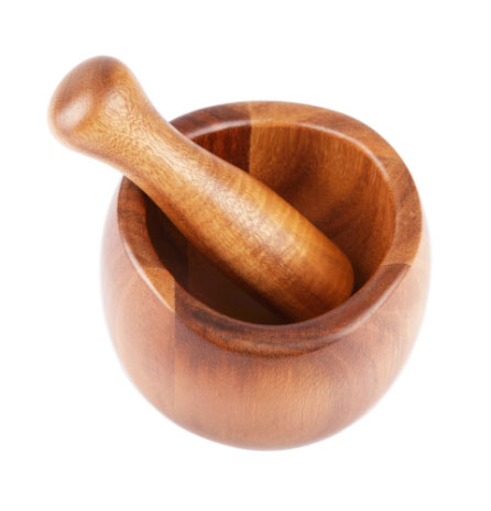 Wooden Mortal and Pestle Set