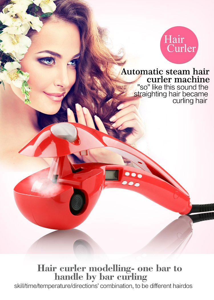 Christmas Gift Automatic LCD Steam Hair Curler