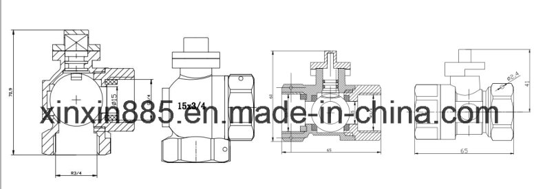 Bronze Lockable Ball Valve with Lockwing