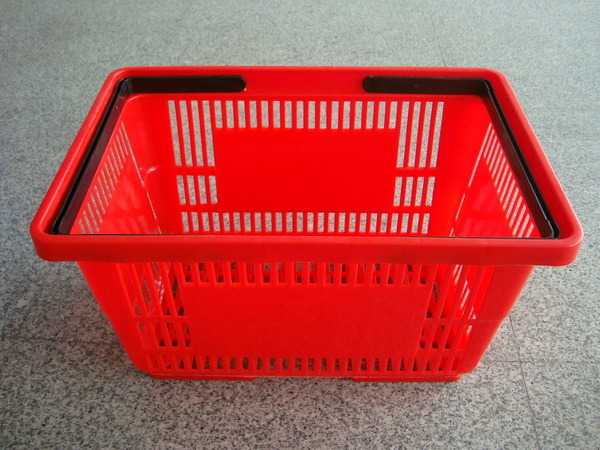 Supermarket Plastic Handle Shopping Basket (YD-Z6)