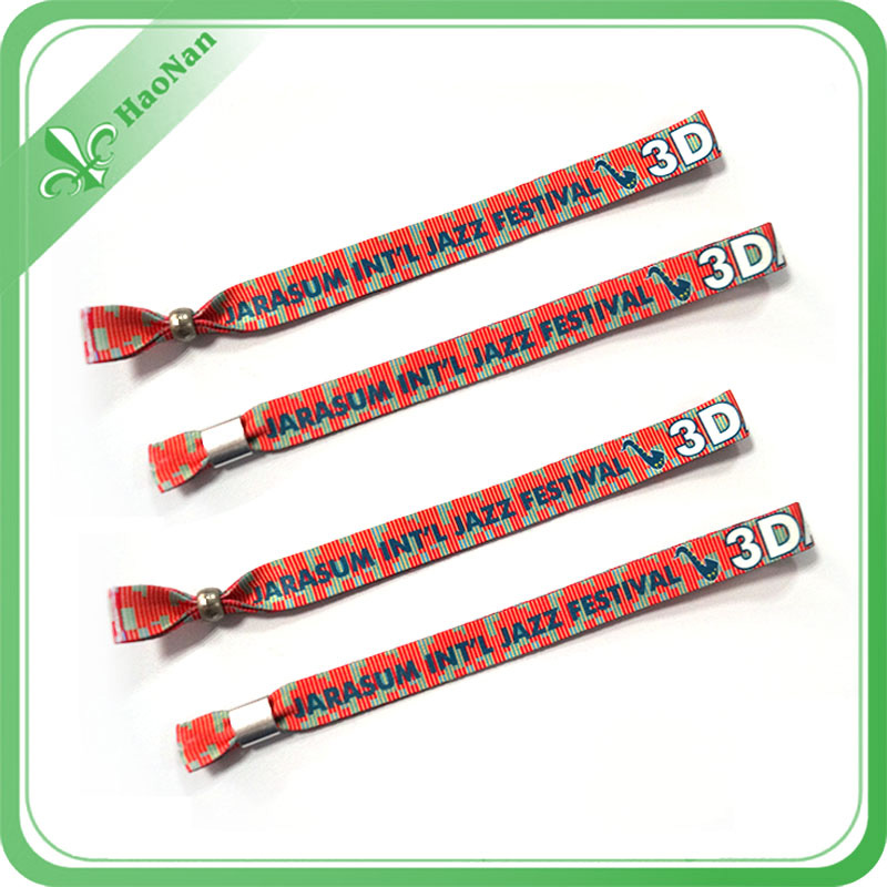 2016 Woven Custom Fabric Wristband for Promotion