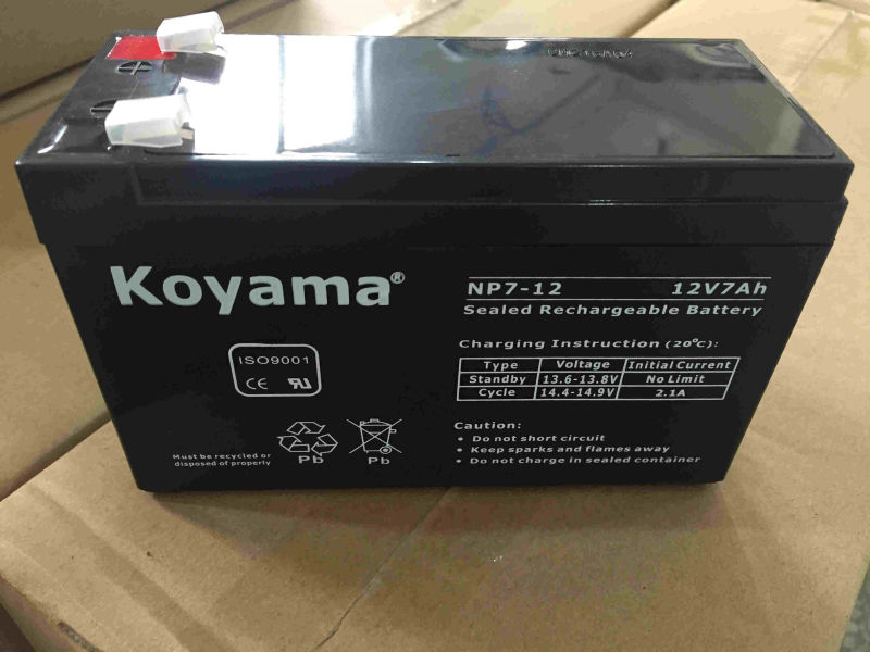 12V 7ah Lead Acid AGM Battery for Emergency Lighting, Scooter