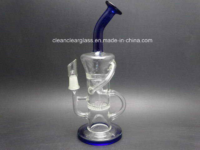 Manufacturer Wholesale Glass Water Pipe Oil Rig Recycler with 14.5mm Joint