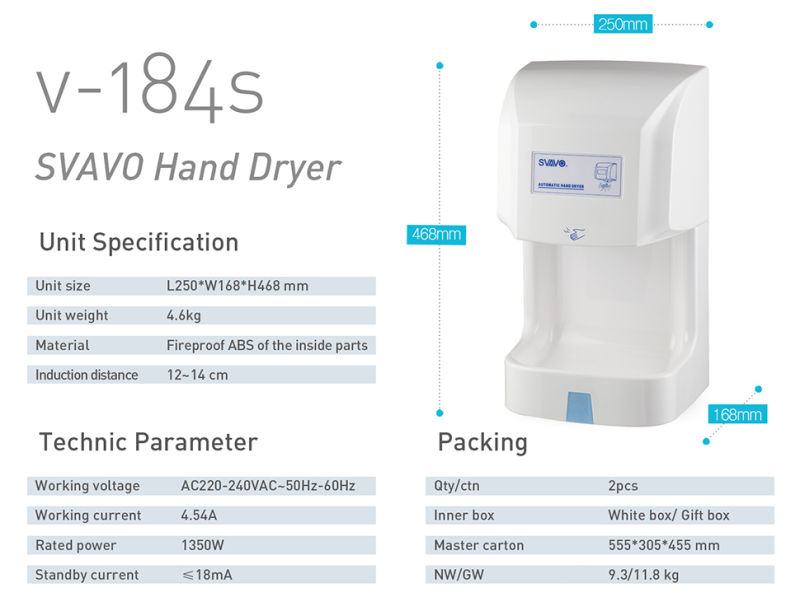 Automatic Sensor Hand Dryer with Tray