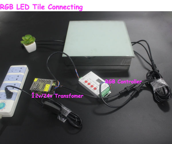 400*400mm RGB Glass LED Tile Light with CE/RoHS/IEC Approval