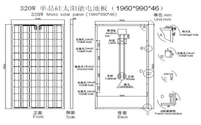 320W TUV/CE Approved Mono Solar Panel (ODA320-36-M)