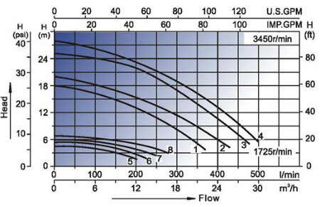 Northern America Type Pumps for Large Swimming Pools