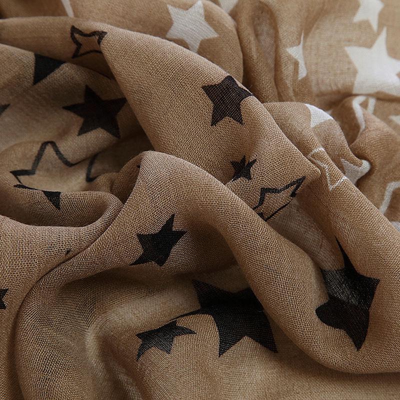 New Style Big Size Brand New Voile Star Scarf Color Brown Fashion Shawls, Lady Scarf, Polyester Scarf (PP035L)