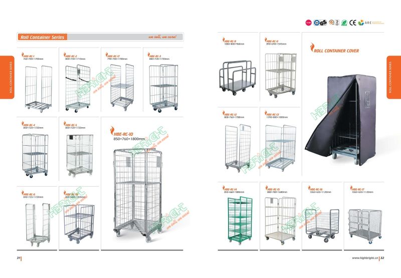 Milk Trolley Foldable Warehouse Cage Roll Container Trolley