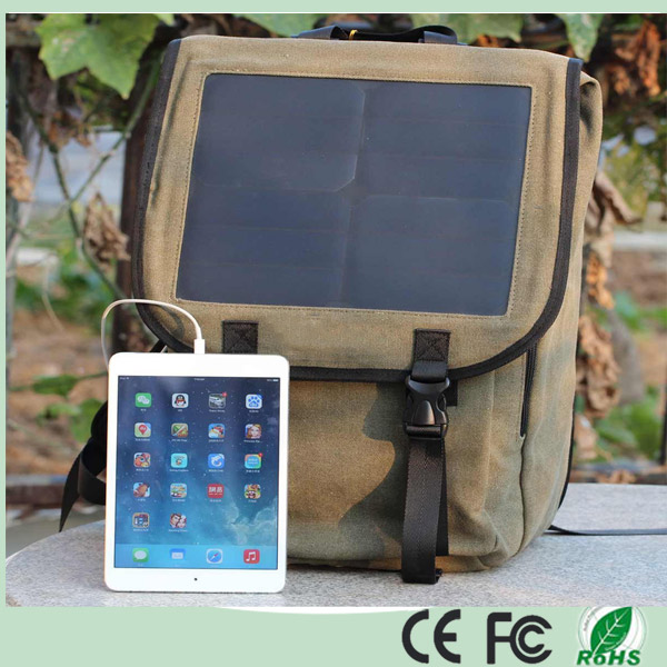 High Quality Multifunctional Solar Backpack Outdoor Travel Solar Charger with 10W Solar Panel for Phones/Camera/Laptop (SB-168)