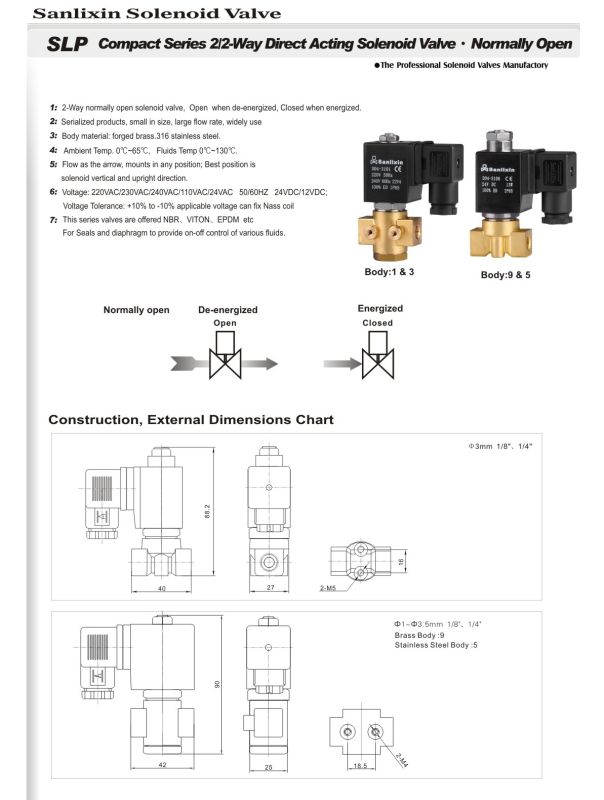 Compact Series Direct Acting Solenoid Valve