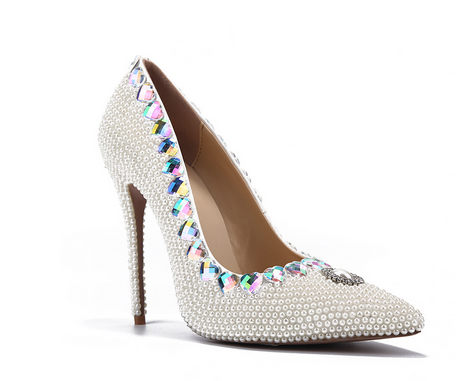 Fashion High Heels Dress Shoes with Diamond (HS17-066)