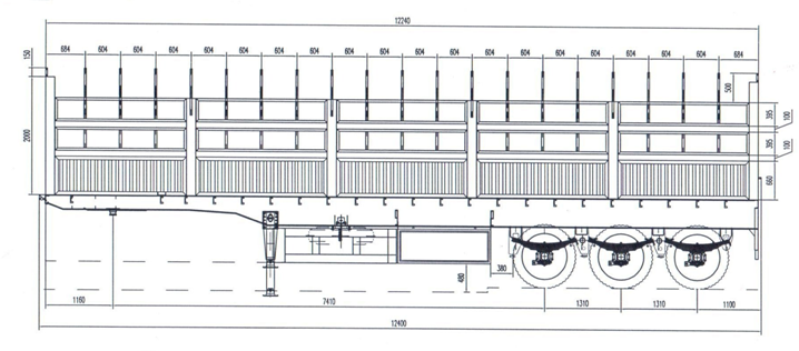 Reduced Price Good Quality Truck Semi Trailer Stake Type