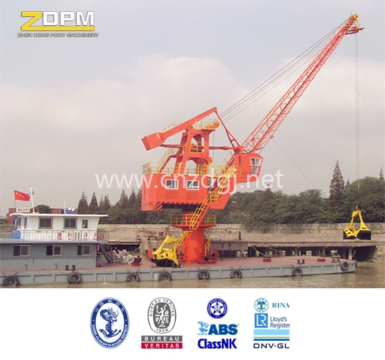 Hydraulic Floating Boat Crane with Grab