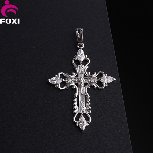 New Design Platinum Plated Unique Western Cross Pendant