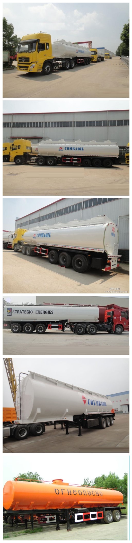 50000 Liters Fuel Transportation Tanker Oil Tank Semi Trailer