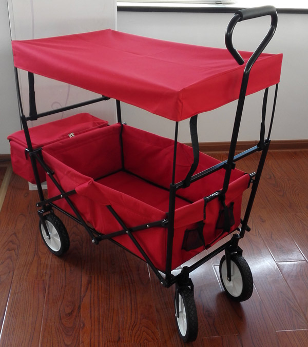 Folding Utility Wagon with Canopy for Kids