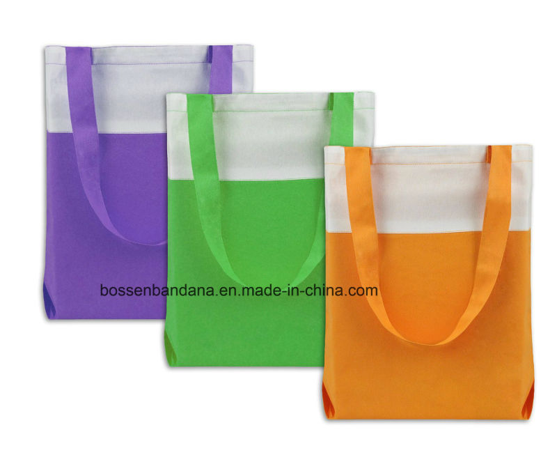 Custom Made Logo Printed Cotton Canvas Colorful Promotional Shopping Craft Totes Bag