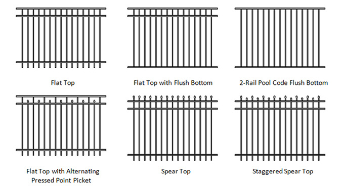 Powder Coating Ornamental Wrought Iron Fence