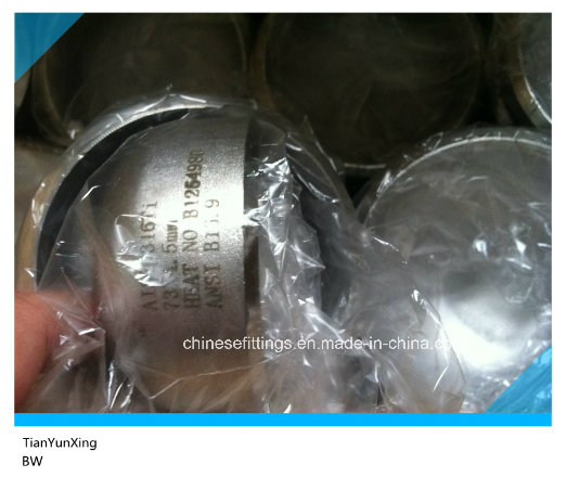 Bw ANSI B16.9 316ti Stainless Steel Seamless Cap