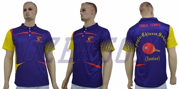 Fashion Design Sports Wear Polyester Polo Shirt, Men Long Sleeves Polo Shirt