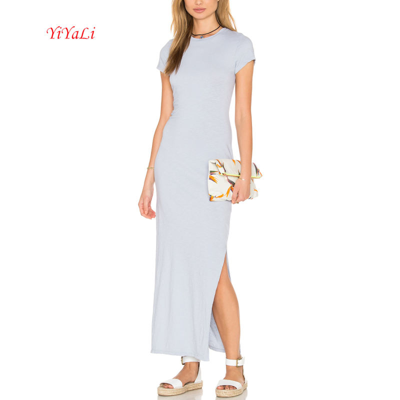 Cotton Light Grey Comfortable Women Dress