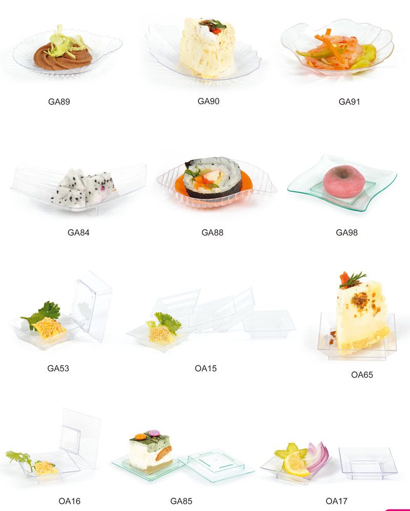 Plastic Dish Disposable Saucer Square Dish Tableware