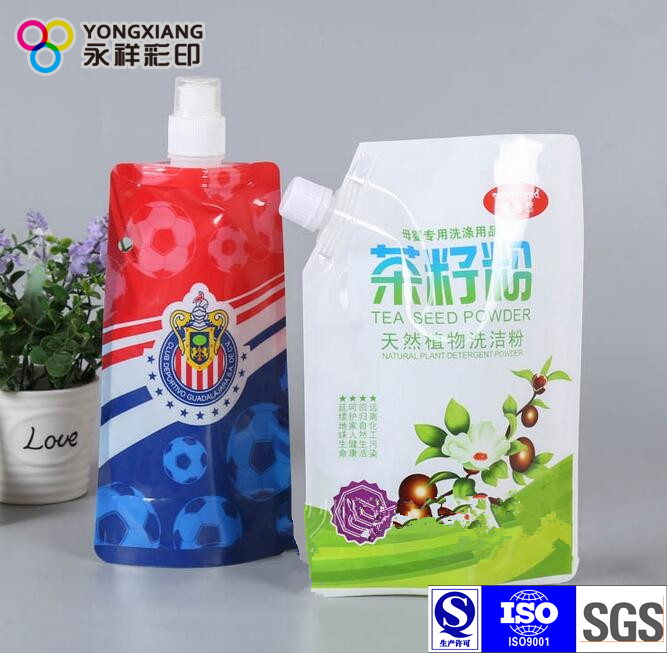 Color Customized Stand up Spout Pouch for Liquid Laundry Detergent