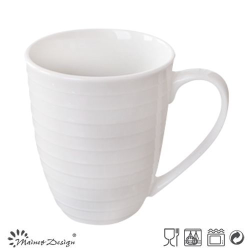 Porcelain Ceramic Cheap Embossed Mug