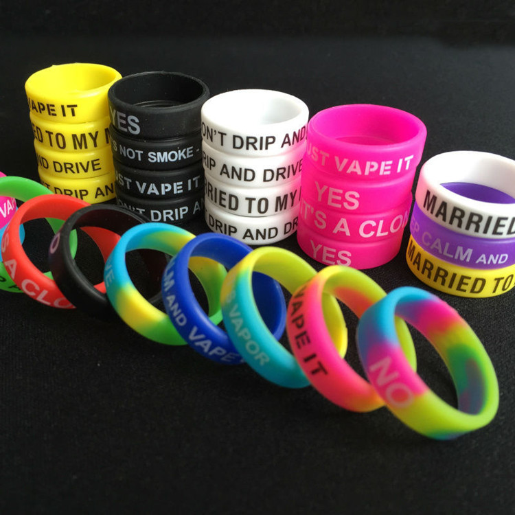 Concave Vape Band Decorative and Protection Mechanical Mod Colors Silicone Vape Band Vaporizer Band Ecig Vape Band