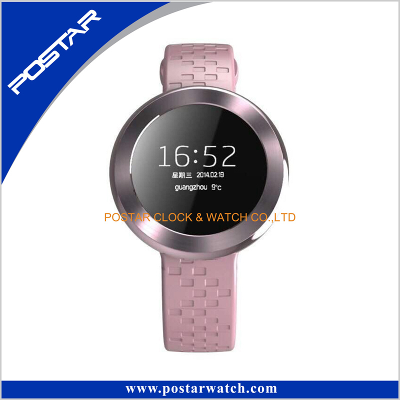 Famous Brand Round Dial Smart Watch with Swatchful Silicone Band