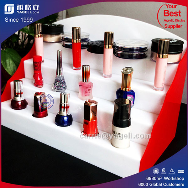 Wholesale 6 Tiers Clear Wall Mounted Acrylic Nail Polish Display