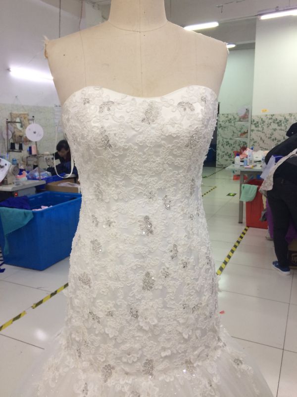 Aoliweiya Brand New Real Sample Bridal Wedding Dress Mermaid