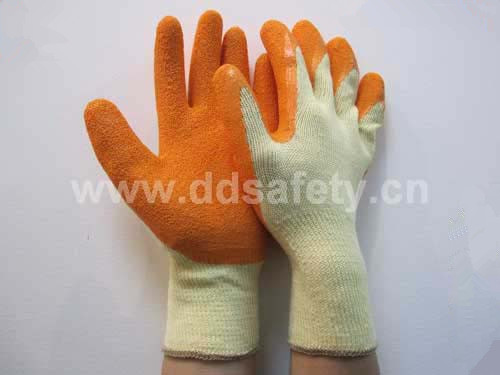 Orange Latex Coated Work Gloves with Ce Dkl321