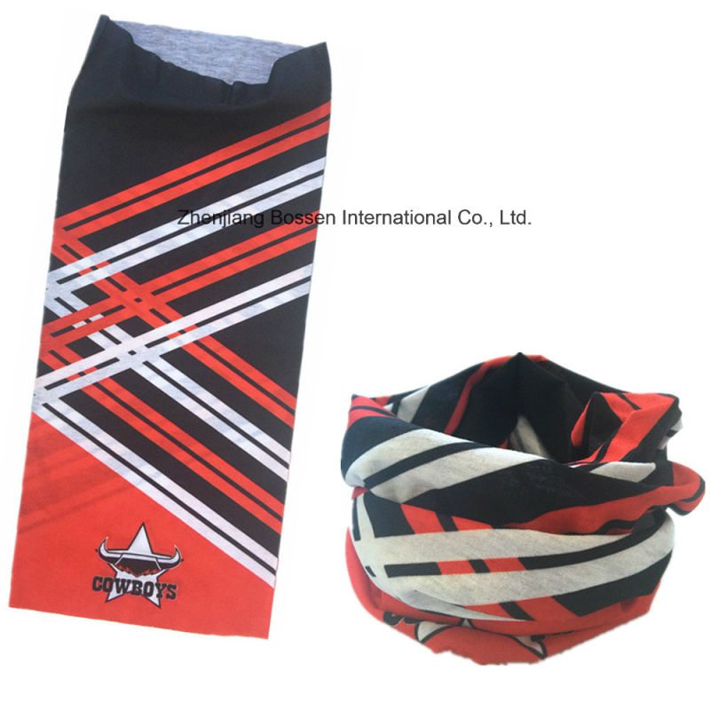 OEM Produce Custom Design Printed Promotional Microfiber Elastic Sports Seamless Tube Magic Buff Headwear