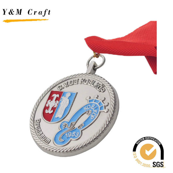 Silver Zinc Alloy Award Medal Custom Ym1172