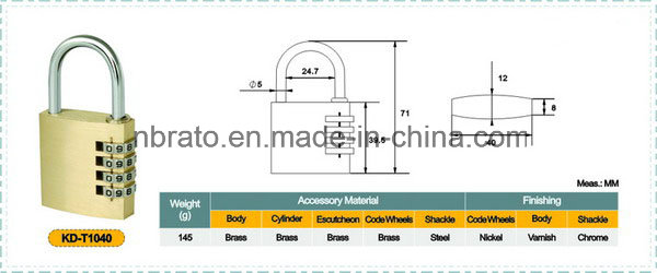 Aluminum Alloy Password Padlock