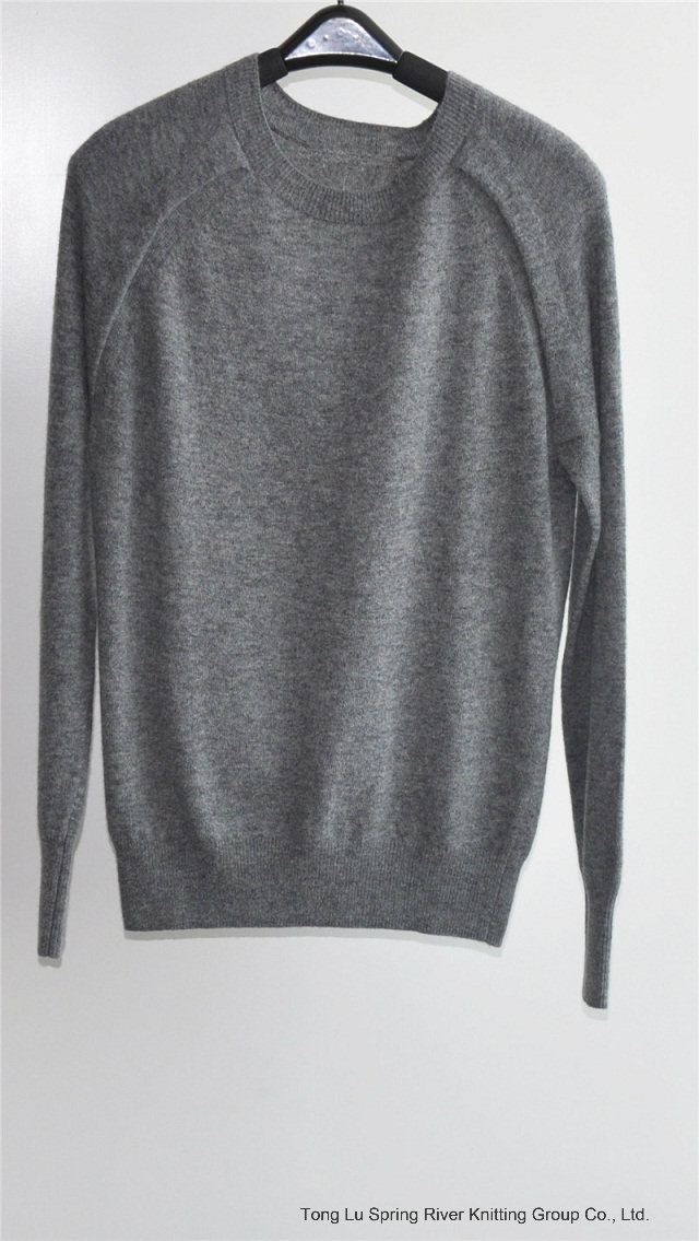 Men Round Neck Pure Color Knit Pullover Sweater