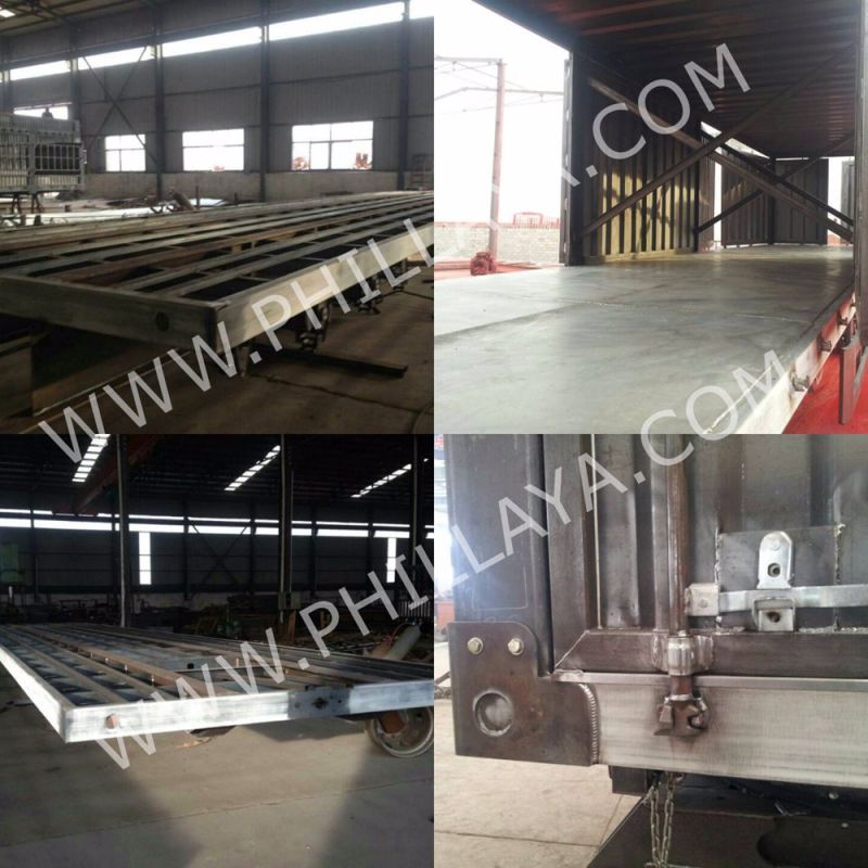 Steel Box Fabric Curtain Side Semi Trailer for Supermarket Goods