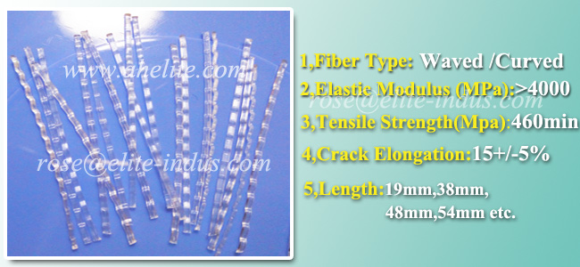 Wave Form Construction Polypropylene Fiber