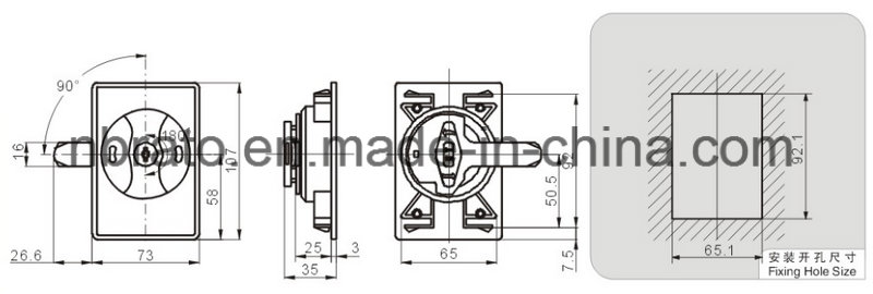 Black ABS Cabinet Hidden Door Lock