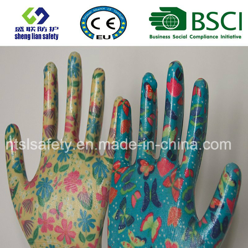 Nitrile Coated Garden Glove Safety Glove