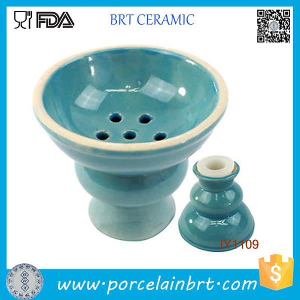 Nice-Looking Cheap Baby Blue Ceramic Hookah Bowl