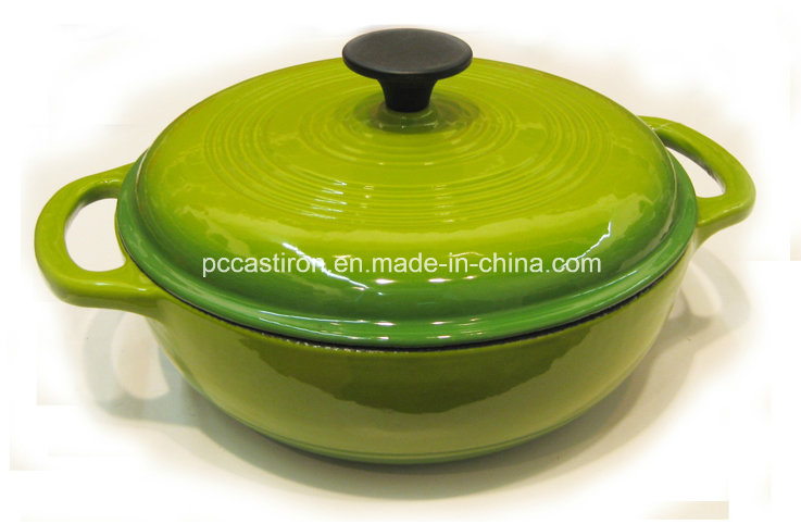 LFGB FDA Ce Approved Cast Iron Casserole China Factory Size 30X9cm