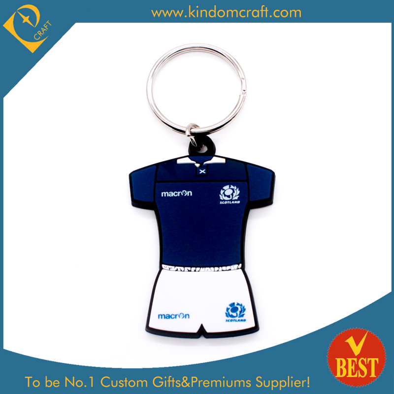 Wholesale Fashion Sport Shirt PVC Key Chain for Promotion with High Quality From China