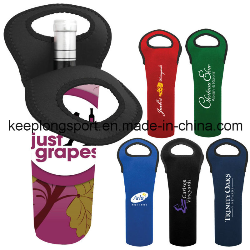 Fashionable Custom Sublimation Printing Neoprene Bottle Holder, Neoprene Double Bottle Holder