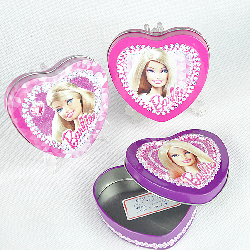 Fancy Elegant Valentine Gift Packaging Heart Shaped Chocolate Candy Tin Box for Food