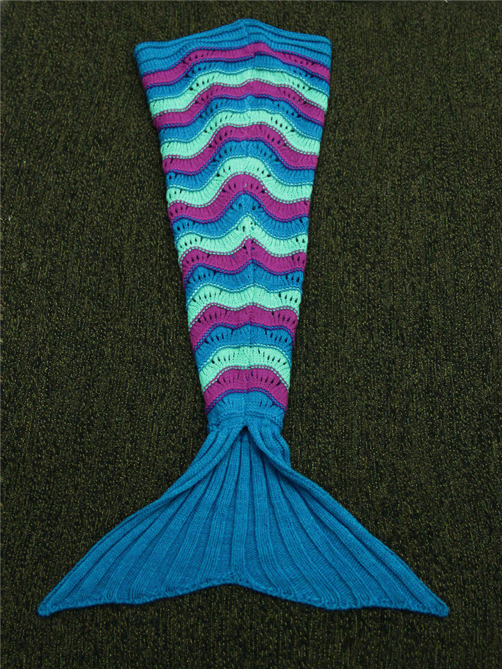 Warm Polar Fleece Fabric Kids Mermaid Tail Blanket